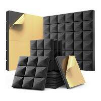 E812 Pack Sound Proof Foam Panels with Self-Adhesive, 12 x 12 x 2 Inches Acoustic Panels,Soundproof Wall Panels