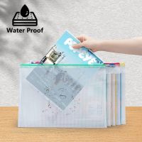 ✌ A3 A4 A5 Plastic Folder File Envelope Poly Stationery Storage Waterproof Zipper PVC Organizer Bag Document Paper Office