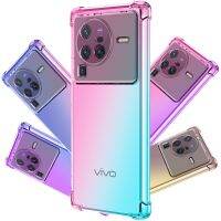 For VIVO X80 Pro Lite X70 Pro Plus X60 Pro Plus X60 5G Curved Screen X50 Pro X30 X27 X21s Phone Case,Hybrid Gradient TPU Cover