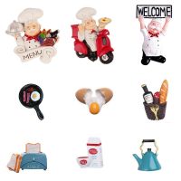 4Pcs 3D Fridge Magnets for Kids Children Toys Funny Resin Cartoon Chef Food Magnets for the Refrigerator Home Kitchen Decor