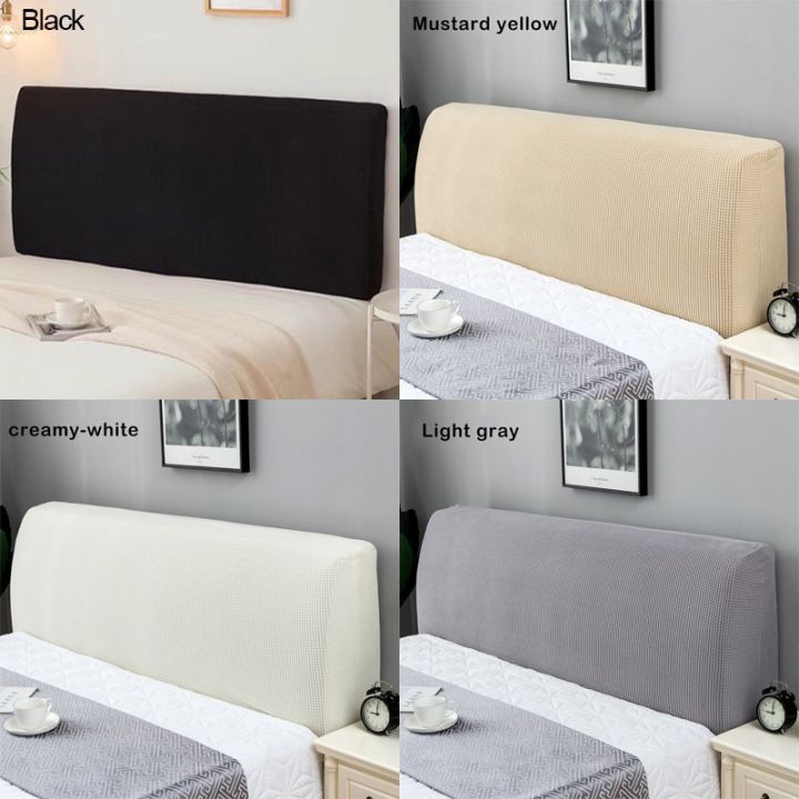 Spot all-inclusive fabric elastic bed head cover solid color headrest ...