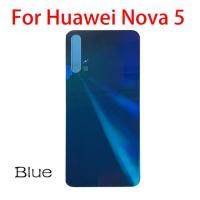 【⊕Good quality⊕】 xuren5304977 ตัวเปลี่ยนกระจกประตูหลังฝาหลังพร้อมกาวสำหรับ Huawei Nova 5t 5