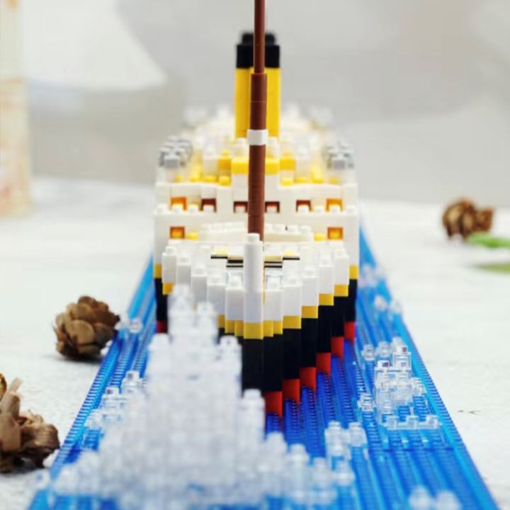 โมเดลไททานิก-rms-1860ชิ้นโมเดลเรือขนาดใหญ่-3d-เรือของเล่น-diy-คอลเลคชั่นตัวต่อบล็อกตัวต่อขนาดเล็กสำหรับของขวัญคริสต์มาสสำหรับเด็ก