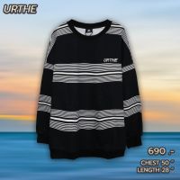 Urthe - เสื้อSWEATER รุ่น URTHE BLACK AND WHITE STRIPED