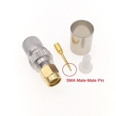 50PCS SMA male Plug Crimp For RG8 LMR400 RG213 RG214 RG165 Cable RF Connector Electrical Connectors