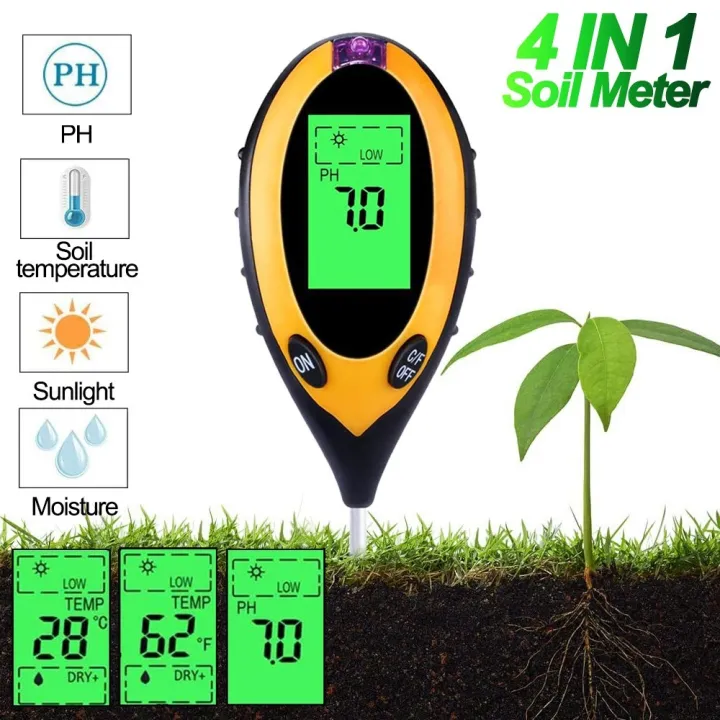 Buy now℗ Eagletech Digital Soil Tester 4-in-1 Moisture PH Light ...