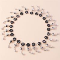 【CW】 New In 1pc Name Initials 26 Belly Rings A-Z Alphabet Navel Piercings Ombligo Oreja Jewelry