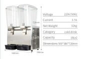 Máy làm lạnh nước hoa quả Hiệu DONPER 2 BÌNH TRONG QUÁN BAR NHÀ HÀNG