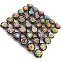 1x 42mm Vintage bronze drawer shoe cabinet knobs pulls Colorful glass crystal kitchen cabinet cupboard door handles