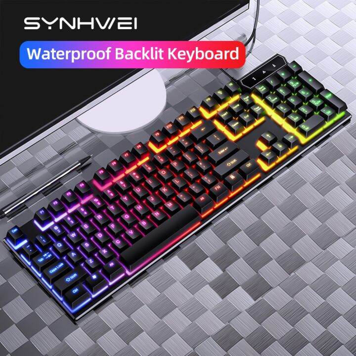 104 Keys Gaming Keyboard Wired Keyboard English Keypad Backlit ...