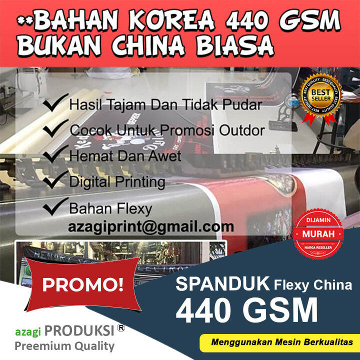 Cetak Spanduk Flexi China 440 Gsm - Spesial Projek | Lazada Indonesia