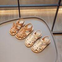 Little Children Sandals Rabbit Cute Unisex Cut-outs Kids Summer Sliders 21-30 Fashion Khaki Beige Pu Leather Boys Girls Shoes