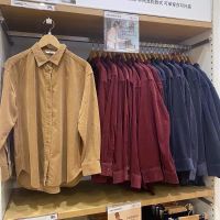 ☍▪✓ 2022ใหม่ Uniqlo Couture ฤดูใบไม้ร่วง Corduroy เสื้อแขนยาวและสบาย Joker M451280 Top Coat