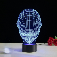 คนต่างด้าว3D ไฟกลางคืนสัมผัสการควบคุมระยะไกลโคมไฟข้างเตียงที่มีสีสัน USB Led กลางคืนสำหรับเด็กห้องนอนตกแต่งของขวัญวันเกิด