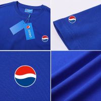 2023 High quality new style Pepsi/Pepsi summer new cotton short-sleeved T-shirt for boys and girls couple style loose American style casual fashion