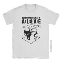 Schrodinger Cat Dead Alive Physics T-Shirt Men Leisure 100% Cotton Tees Round Neck Classic T Shirt Plus Size Clothing