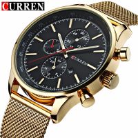 「Dark blue watch」 Fashionmen Luxurybrand Steel Men Watch Waterproof Wristwatch Men Clock Quartz Watch Gold Sports Casual8227