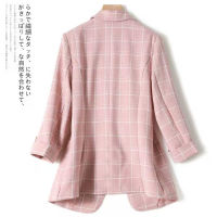 [Ready Stock] korean style blazer in pink and grey for women