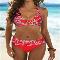 Suit With Skirt 2022 New Bikini Womens Split Soft Bag Strip Steel Holder Digital Printed Swimsuit Female Manufacturer Fy2210