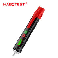 HABOTEST HT101 เครื่องตรวจจับแรงดันไฟฟ้า AC ไม่สัมผัส ดินสอ 12V-1000V จอแสดงผล LCD ปากกาทดสอบจุดบกพร่อง ตรวจสอบสด ตรวจจับสายไฟ