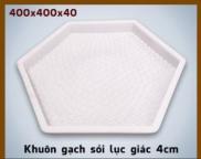 095-Khuôn sỏi lục giác-kích thước 400x400x40mm ĐÚC GẠCH SÂN VƯỜN