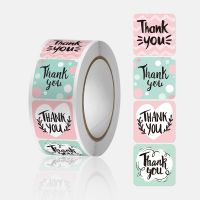 【cw】 500pcs/roll Thank You Stickers Roll 2.5x2.5cm Lables for Baking PackagingEnvelope Seals Small Business