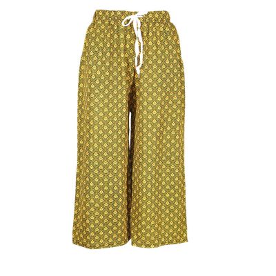 ส่งไวจากไทย กางเกงขาสั้น Adult Siamese pattern quilted shorts ผ้าหนังไก่ลายไทยทรงผู้ใหญ่ (ความยาวเลยเข่า)  มีกระเป๋า 2 ข้าง มีเชือกผูกรูดได้  (180#)