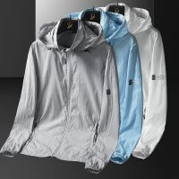 【CC】 Sleeve Protection Clothing Uv Dry Men Hooded Jacket Thin Beach Sweatshirt