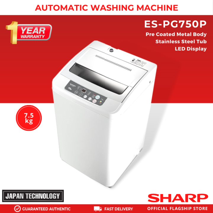 sharp 7.5 kg washing machine automatic