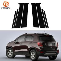 8Pcs/Set Car Pillar Posts For Chevrolet Trax 2015 2016 2017 2018 2019 2020-2022 Window Door Trim Cover Decoration Stickers