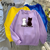 Viyaa เสื้อฮู้ด เสื้อแขนยาวอบอุ่น หลวมและสบาย ทันสมัย สไตล์ นุ่มนวล ล้ำสมัย WWY2392Z72 38Z230923