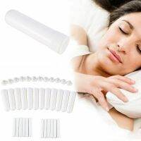 50Pcs White Plastic Essential Oil Nasal Inhaler Tubes Sticks Blank Wicks Refillable Dropper Containers For Aromatherapy Perfume