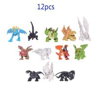 12 Pieces/Set How to Train Your Dragon Hidden World Toothless Fury Mini Cute Anime Character PVC Action Collectible Figure Model