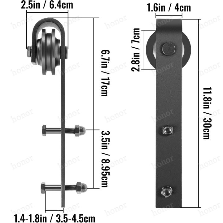 6-6ft-2m-sliding-barn-door-เลื่อนประตู-ประตูบานเลื่อน-สีดำชนบทคาร์บอนเหล็กรูปสี่เหลี่ยมขนมเปียกปูนเลื่อนประตูยุ้งข้าวฮาร์ดแวร์-รางประตูเลื่อน-ชุดรางเลื่อน