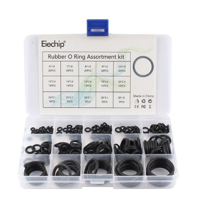 【2023】200PCSset Rubber O-Ring Assortment kit oring Washer Gasket Sealing O Ring pack 15 Sizes with Plastic silicone rubber rings