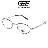 ?กรอบแว่นตา GEZE METAL รุ่น CZ9001-C2 เต็มกรอบสีดำเงิน Vintage โลหะ น้ำหนักเบา ใส่สบาย (บริการตัดเลนส์สายตาราคาถูก)