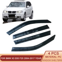 สำหรับ BMW X3 E83 F25 2004-2017อัตโนมัติหน้าต่างด้านข้างลม D Eflectors Visors สีดำฝนยามประตู Visor Vent เฉดสีมืด Venisor