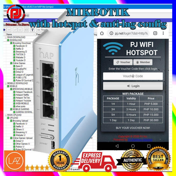 Mikrotik Rb Nd Tc Hap Lite Soho Router Haplite Computer Online Game Anti Lag Bandwith