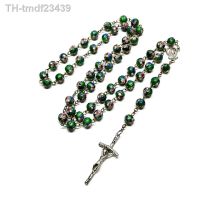 ✓► Religious Pray Necklace Chain with Pendant Rosary Beads Cloisonne Dropship