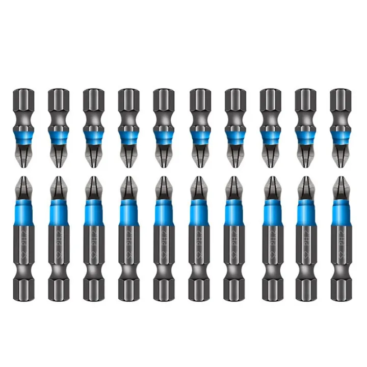10pcs-25mm-50mm-ph2-cross-bit-drill-head-screwdriver-bits-hand-tools-anti-slip-electric-hex-shank-magnetic-screwdriver-drill-bit-screw-nut-drivers