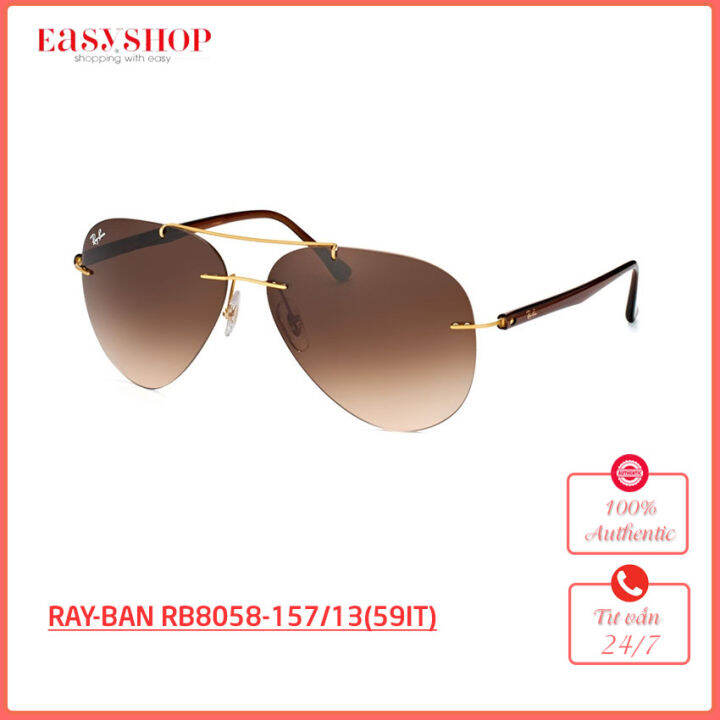 Kính mát thời trang hàng hiệu RAY-BAN LIGHT RAY RB8058-157/13(59IT)  Easyshop 