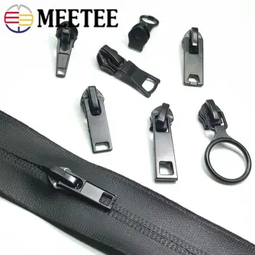 Meetee 10Pcs 3# 5# 8# 10# Zipper Slider for Metal Zip Tape Bag Clothes  Zippers Head Pull Repair Kit Luggage Zips Lock Accessory