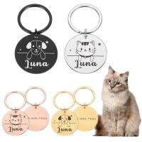 ☍❒ஐ Personalized Cats Dogs ID Tags Customizable for Small and Large Pet Collar Accessories Name Phone Charm Engraved Double Sided