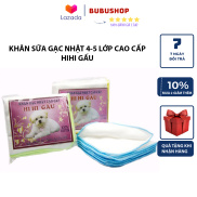 10 Khăn sữa 4 lớp cao cấp Hihi Gấu 100% cotton dày dặn