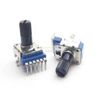 2PCS RK12 Type E3100 Computer Speaker Volume Potentiometer A103 Single Row 6Pin A10K Adjustment Knob Flower Shaft Length 13MM