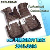 RHD Car floor mats for Peugeot RCZ 2011 2012 2013 2014 Custom auto foot Pads