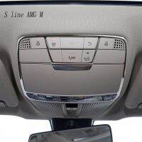 ที่คลุมหลอดไฟอ่านหนังสือแต่งรถตกแต่งกรอบไฟหลังคาลายภายในสำหรับ Mercedes Benz C E Class W205 W213 X253 GLC