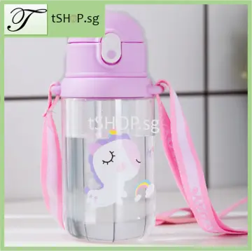 Unicorn and Dinosaurs Kids Leak Proof Water Bottles with Push