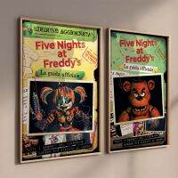 2023 ☜ New Horror Movie Fnaf Poster Printing Five Ultimate Group Thriller Games Music Monsters Canvas Painting Walls Art RoomDecoration