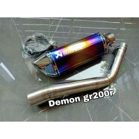 ( Promotion+++) คุ้มที่สุด ท่อสลิปออน GPX demon GR 200 r+Ak14นิ้วรุ้ง ราคาดี ท่อไอเสีย และ อุปกรณ์ เสริม ท่อ รถ มอเตอร์ไซค์ ท่อไอเสีย รถยนต์ ท่อไอเสีย แต่ง